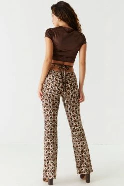 Stitches Ladies Soft Printed Tie-Back Flare Pant