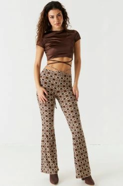 Stitches Ladies Soft Printed Tie-Back Flare Pant