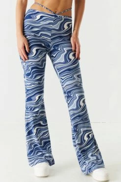 Stitches Ladies Soft Printed Tie-Back Flare Pant