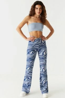 Stitches Ladies Soft Printed Tie-Back Flare Pant