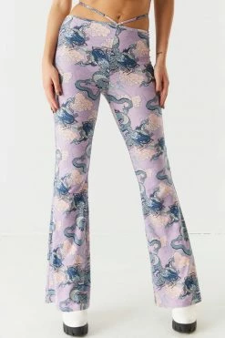 Stitches Ladies Soft Printed Tie-Back Flare Pant