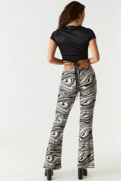 Stitches Ladies Soft Printed Tie-Back Flare Pant