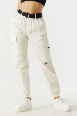 Stitches Ladies Belted Waist D-Ring Cargo Jogger