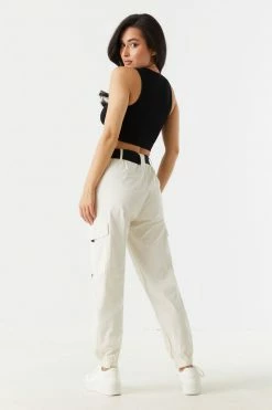 Stitches Ladies Belted Waist D-Ring Cargo Jogger 20 Stitches Ladies Belted Waist D-Ring Cargo Jogger