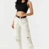 Stitches Ladies Belted Waist D-Ring Cargo Jogger