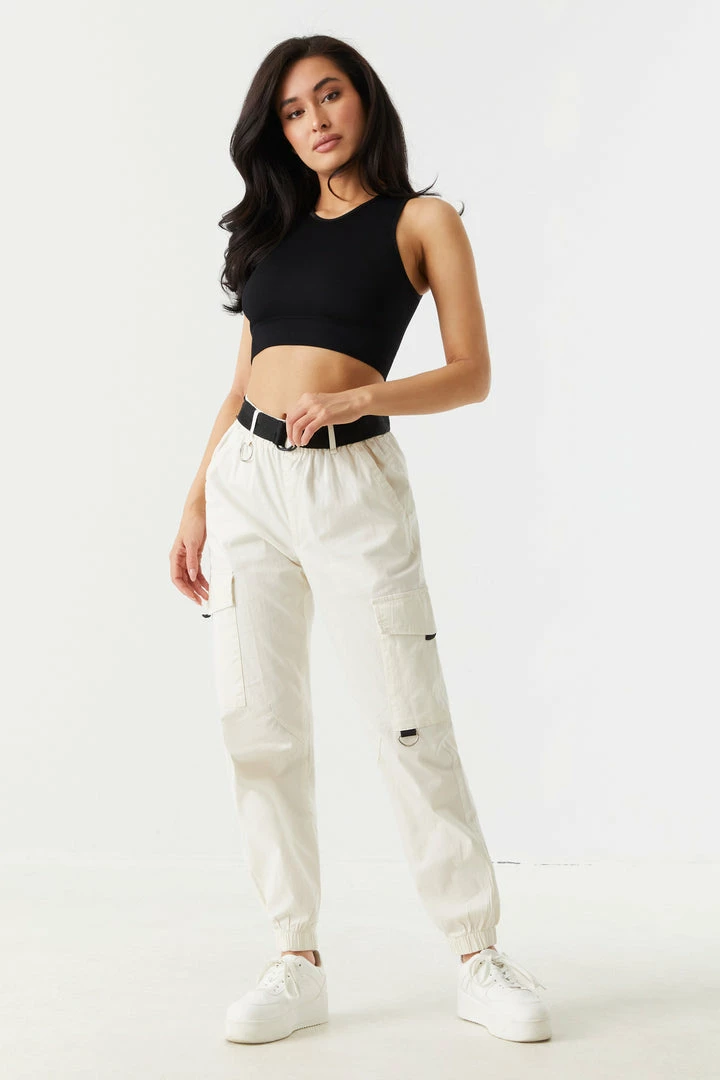 Stitches Ladies Belted Waist D-Ring Cargo Jogger 1 Stitches Ladies Belted Waist D-Ring Cargo Jogger