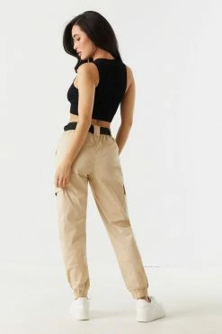 Stitches Ladies Belted Waist D-Ring Cargo Jogger 26 Stitches Ladies Belted Waist D-Ring Cargo Jogger