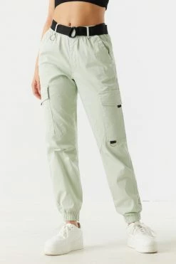 Stitches Ladies Belted Waist D-Ring Cargo Jogger 28 Stitches Ladies Belted Waist D-Ring Cargo Jogger