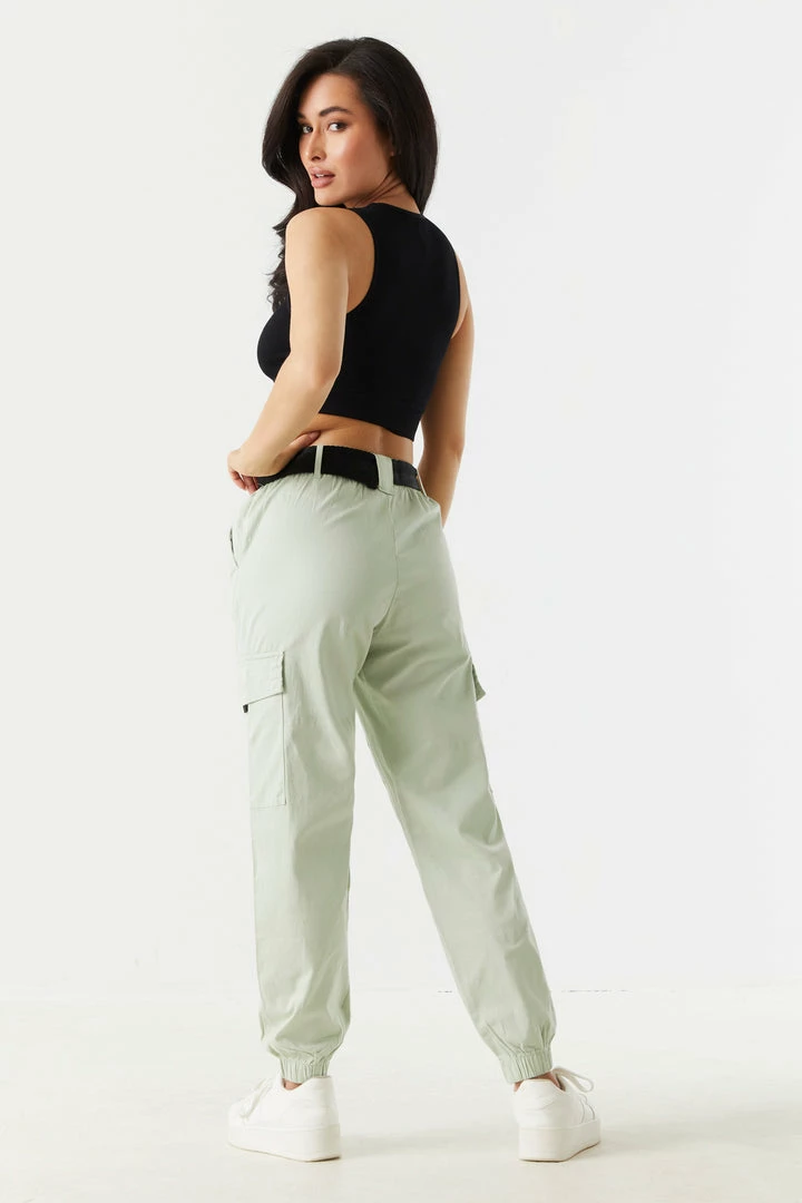 Stitches Ladies Belted Waist D-Ring Cargo Jogger 12 Stitches Ladies Belted Waist D-Ring Cargo Jogger