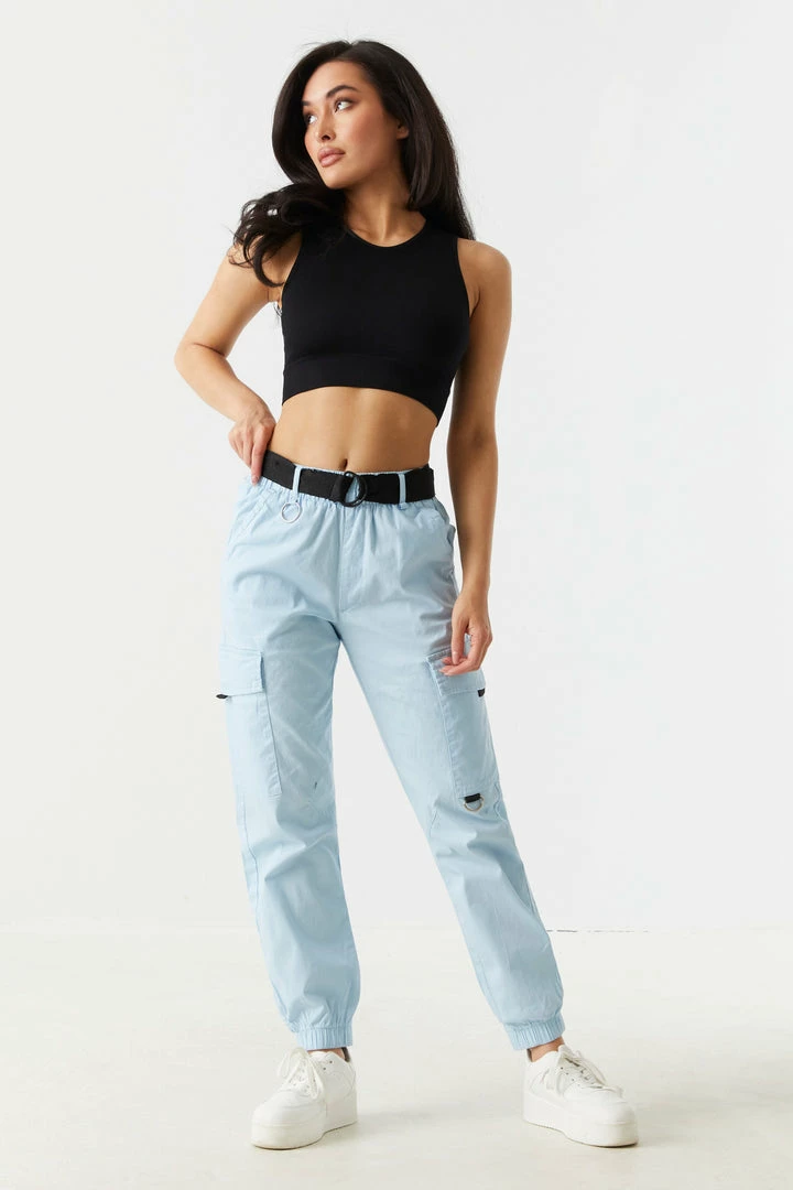 Stitches Ladies Belted Waist D-Ring Cargo Jogger 13 Stitches Ladies Belted Waist D-Ring Cargo Jogger