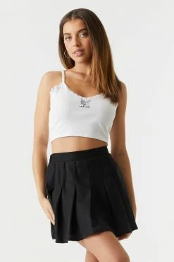 Stitches Ladies Pleated Twill Skirt