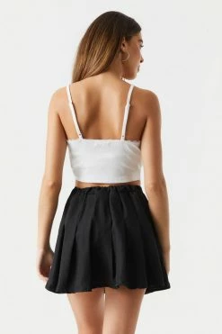 Stitches Ladies Pleated Twill Skirt