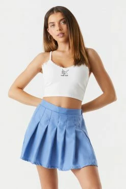 Stitches Ladies Pleated Twill Skirt