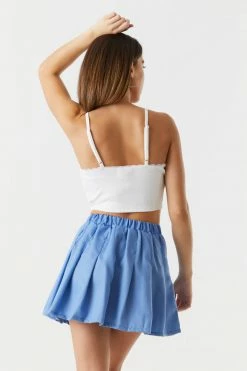 Stitches Ladies Pleated Twill Skirt