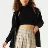 Stitches Ladies Plaid Pleated Twill Mini Skirt