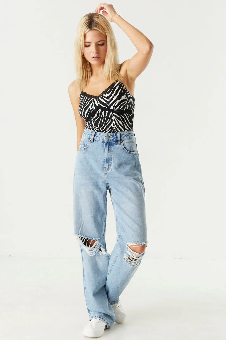 Stitches Ladies Refuge Jeans Refuge Ultra High-Rise Distressed Light Wash Wide Leg Jean 1 Stitches Ladies Refuge Jeans Refuge Ultra High-Rise Distressed Light Wash Wide Leg Jean