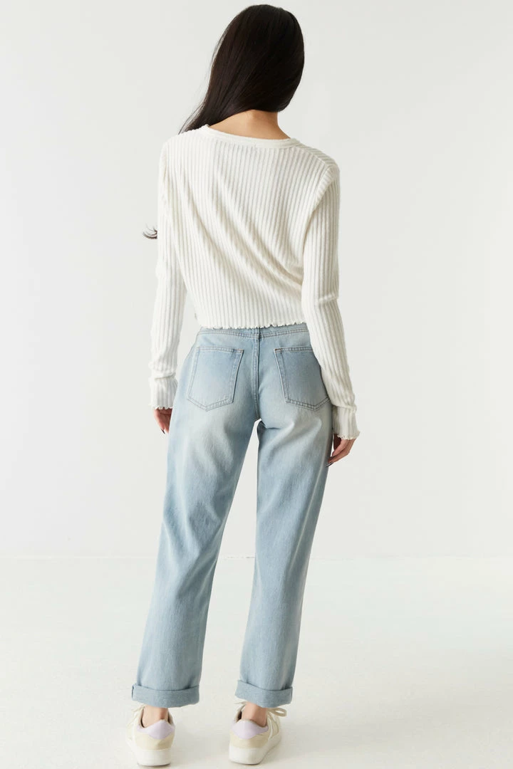 Stitches Ladies Refuge Mid-Rise Distressed Light Wash Boyfriend Jean 3 Stitches Ladies Refuge Mid-Rise Distressed Light Wash Boyfriend Jean