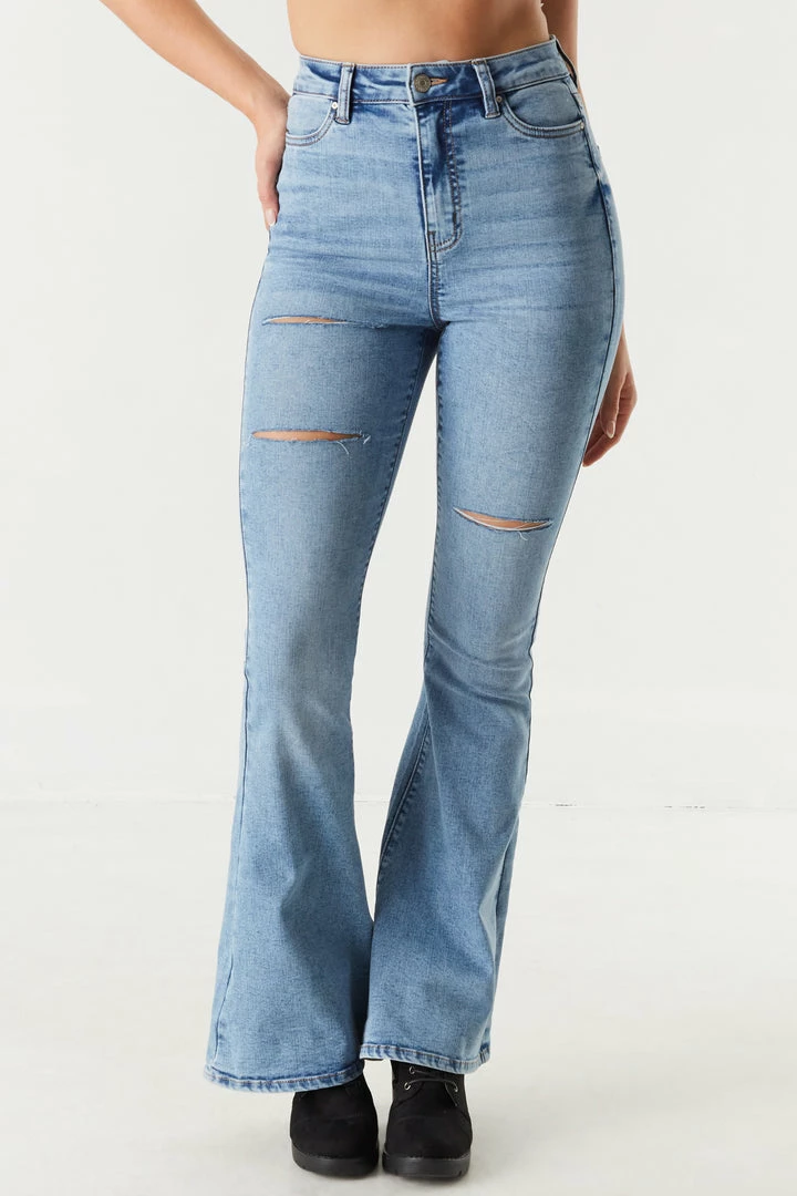 Stitches Ladies Refuge Jeans Refuge High-Rise Distressed Flare Jean 2 Stitches Ladies Refuge Jeans Refuge High-Rise Distressed Flare Jean