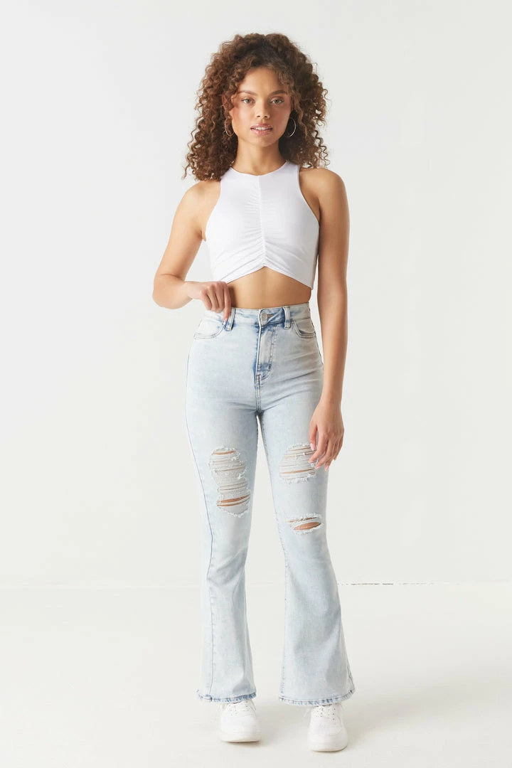 Stitches Ladies Refuge Jeans Refuge High-Rise Distressed Flare Jean 4 Stitches Ladies Refuge Jeans Refuge High-Rise Distressed Flare Jean