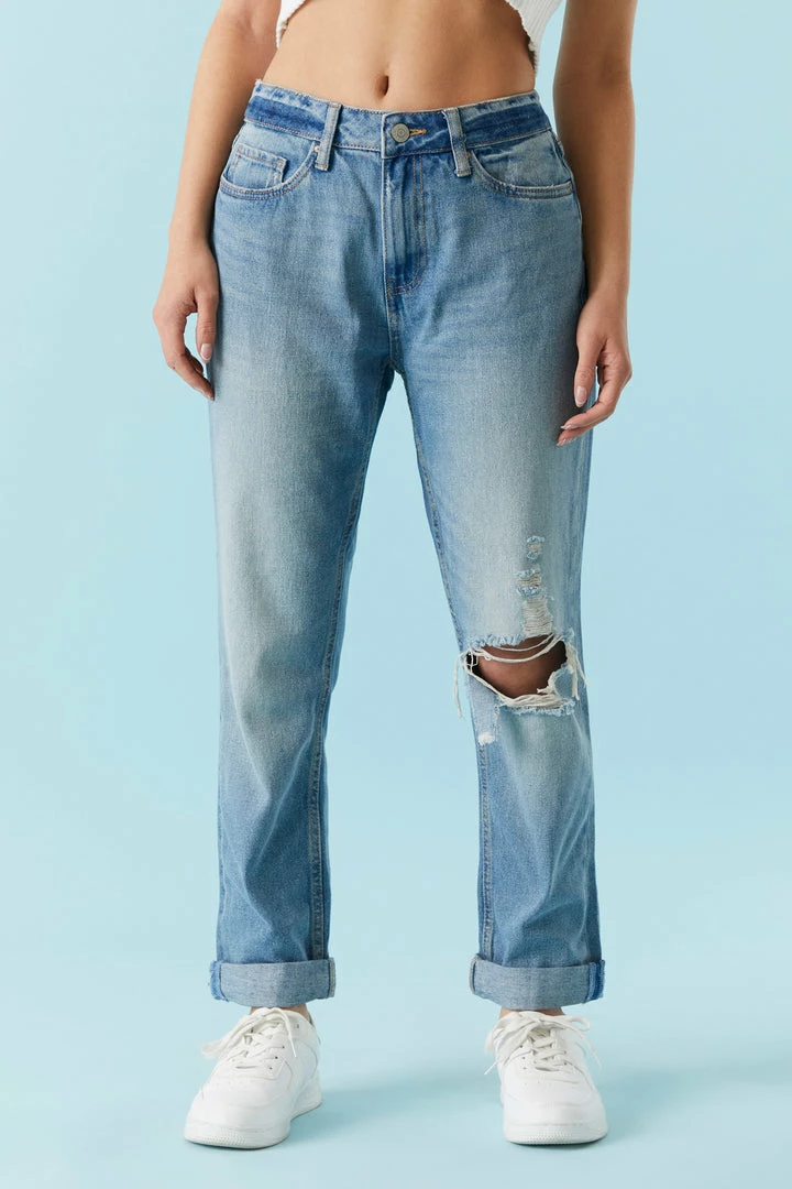 Stitches Ladies Refuge Mid-Rise Distressed Boyfriend Jean Refuge Jeans 2 Stitches Ladies Refuge Mid-Rise Distressed Boyfriend Jean Refuge Jeans