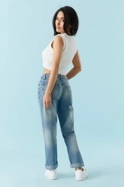 Stitches Ladies Refuge Mid-Rise Distressed Boyfriend Jean Refuge Jeans 5 Stitches Ladies Refuge Mid-Rise Distressed Boyfriend Jean Refuge Jeans