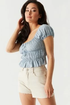 Stitches Ladies Refuge Jeans Refuge Miami Beige High Rise Shorts