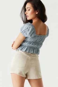 Stitches Ladies Refuge Jeans Refuge Miami Beige High Rise Shorts