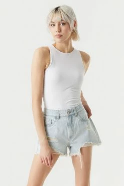 Stitches Ladies Refuge Jeans Refuge High-Rise Distressed Vintage Denim Short