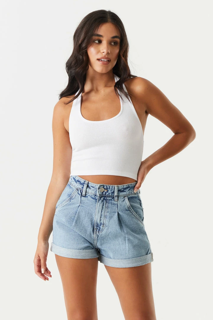 Stitches Ladies Refuge Jeans Refuge Pleated Denim Mom Short 1 Stitches Ladies Refuge Jeans Refuge Pleated Denim Mom Short