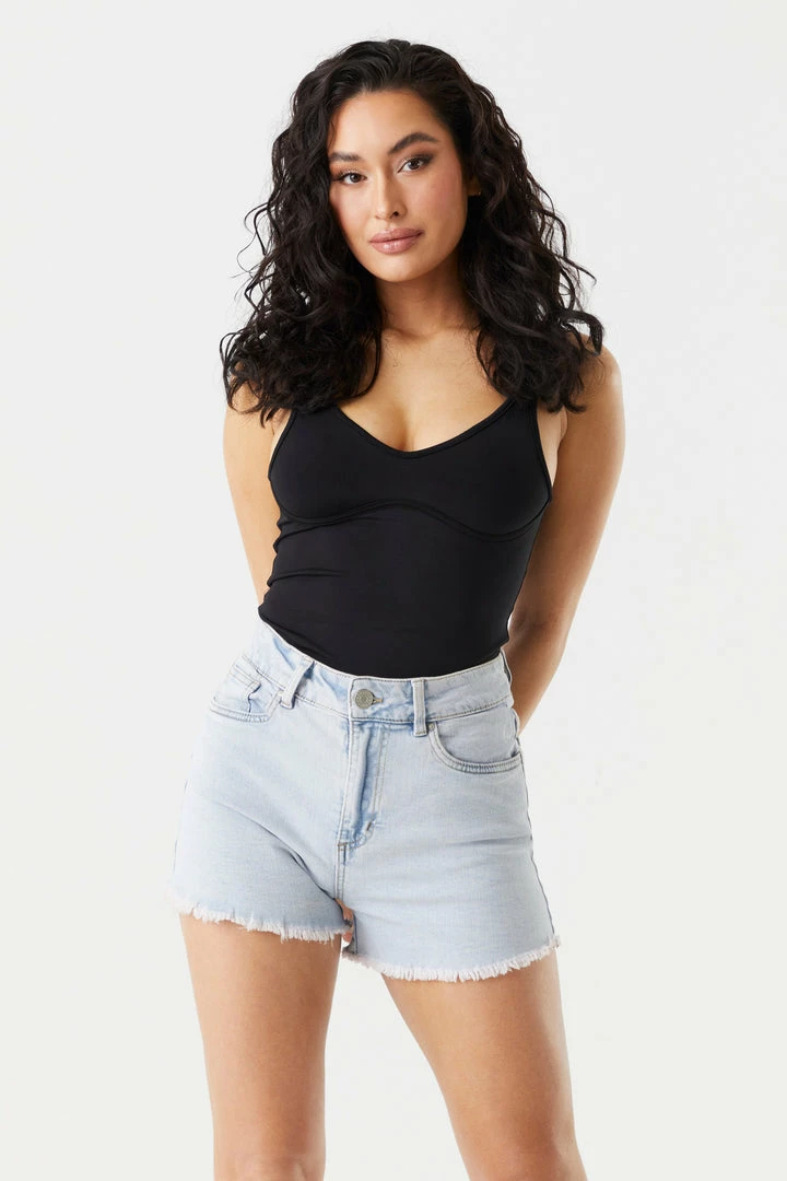 Stitches Ladies Refuge High-Rise Acid Wash Denim Short Refuge Jeans 1 Stitches Ladies Refuge High-Rise Acid Wash Denim Short Refuge Jeans