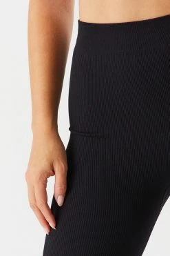 Stitches Ladies Bottoms Seamless Ribbed High-Rise Legging