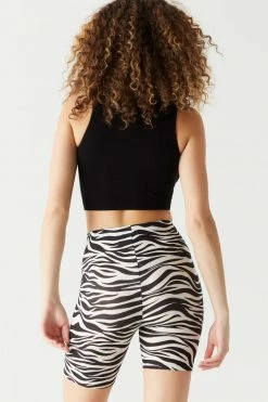 Stitches Ladies Soft High-Rise Zebra Print Bike Short