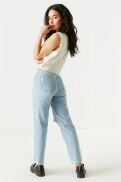 Stitches Ladies Refuge Jeans Refuge High-Rise Distressed Cropped Straight Jean