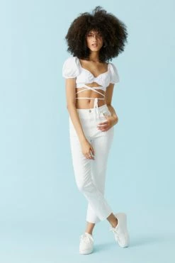 Stitches Ladies Refuge White Cropped Kick Flare Jean Refuge Jeans