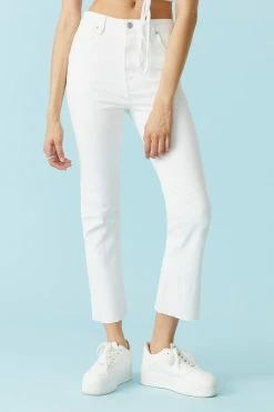Stitches Ladies Refuge White Cropped Kick Flare Jean Refuge Jeans