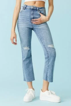 Stitches Ladies Refuge Jeans Refuge Distressed Cropped Kick Flare Jean
