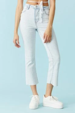 Stitches Ladies Refuge Light Wash Cropped Kick Flare Jean Refuge Jeans