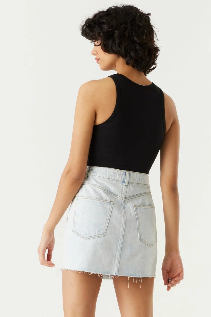 Stitches Ladies Refuge Raw Hem Bleached Denim Skirt Refuge Jeans 2 Stitches Ladies Refuge Raw Hem Bleached Denim Skirt Refuge Jeans