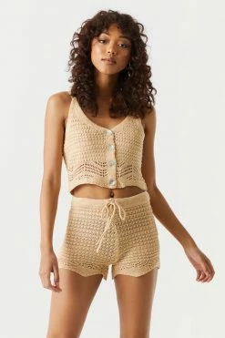 Stitches Ladies High-Rise Crochet Short Bottoms