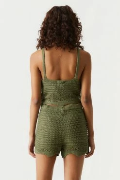 Stitches Ladies High-Rise Crochet Short Bottoms