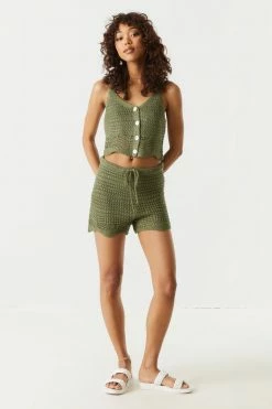 Stitches Ladies High-Rise Crochet Short Bottoms