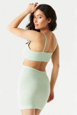 Stitches Ladies Cut-Out Ruched Front Sweater Dress Bodycon