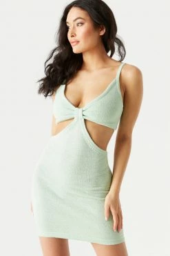 Stitches Ladies Cut-Out Ruched Front Sweater Dress Bodycon