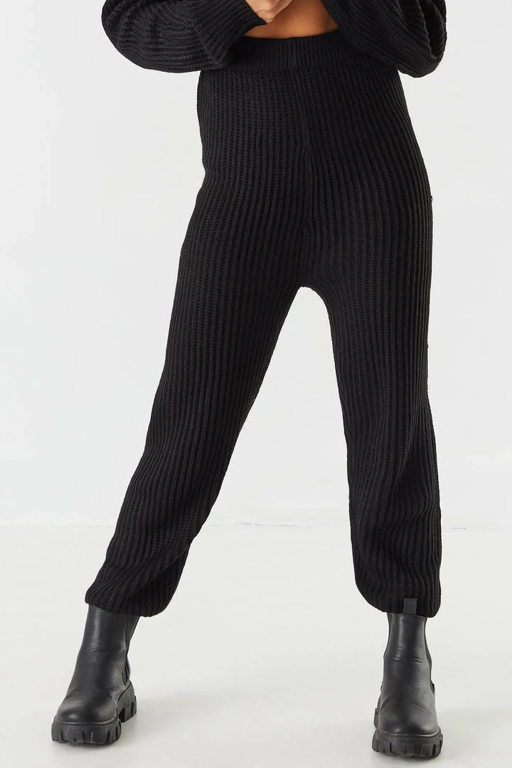 Stitches Ladies Ribbed Knit Jogger 2 Stitches Ladies Ribbed Knit Jogger