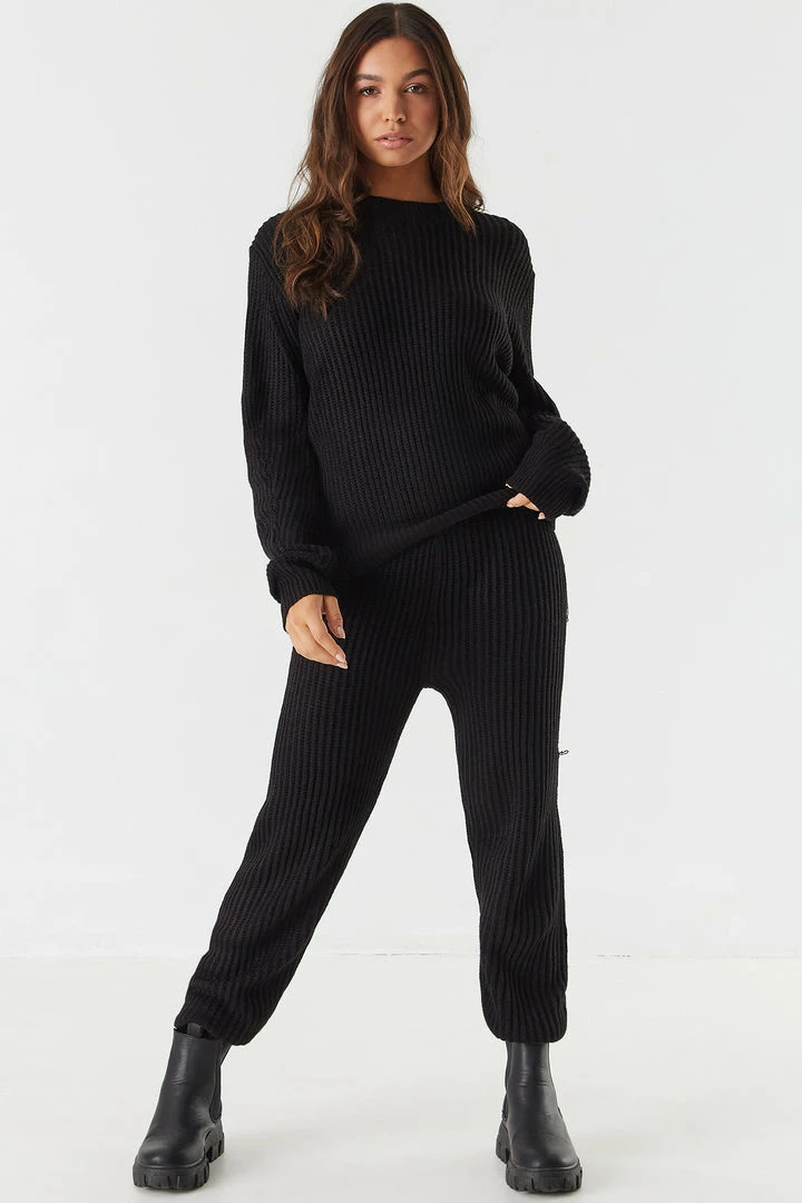 Stitches Ladies Ribbed Knit Jogger 1 Stitches Ladies Ribbed Knit Jogger