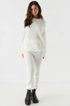 Stitches Ladies Ribbed Knit Jogger 24 Stitches Ladies Ribbed Knit Jogger