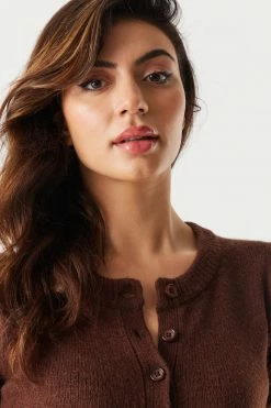 Stitches Ladies Tops Knit Short Sleeve Cropped Cardigan