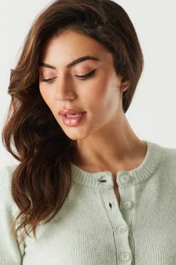 Stitches Ladies Tops Knit Short Sleeve Cropped Cardigan