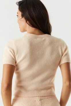 Stitches Ladies Tops Knit Short Sleeve Cropped Cardigan