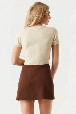 Stitches Ladies Tops Knit Short Sleeve Cropped Cardigan